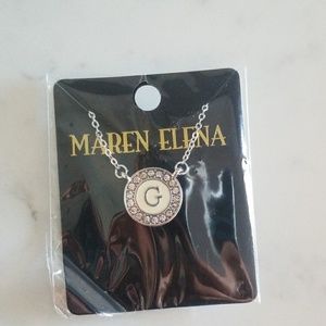 Rhodium plated initial necklaces